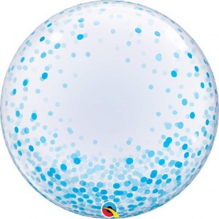 Blue Confetti Dots Bubble Balloon 